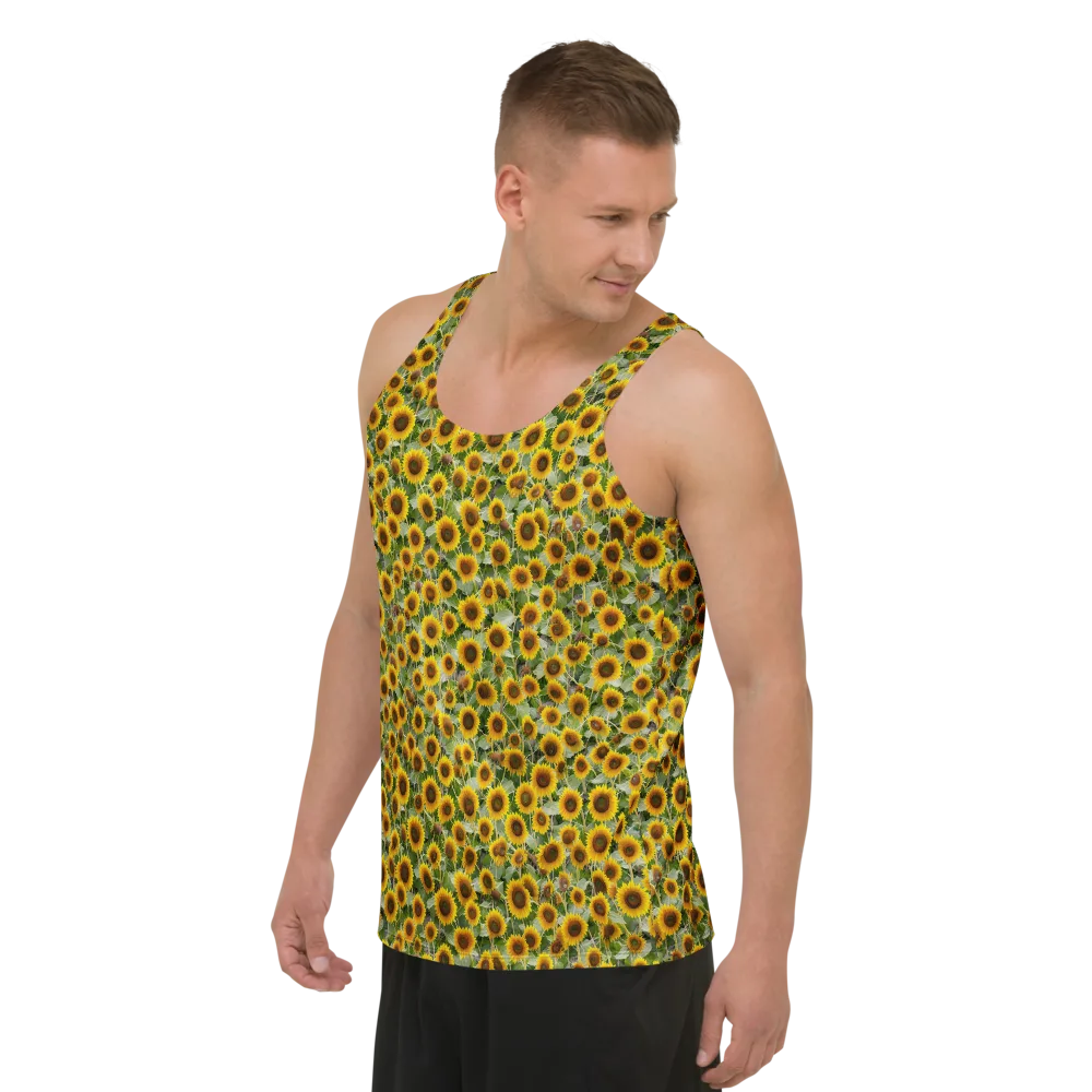 Sunflower Solstice on Men's Tank Top — Left Front