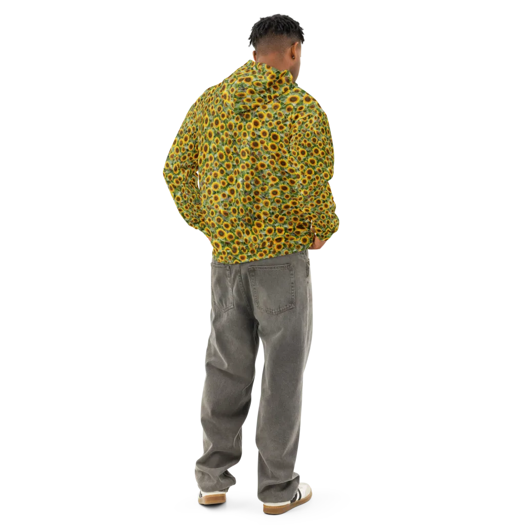 Sunflower Solstice on Cotton Hoodie — Back
