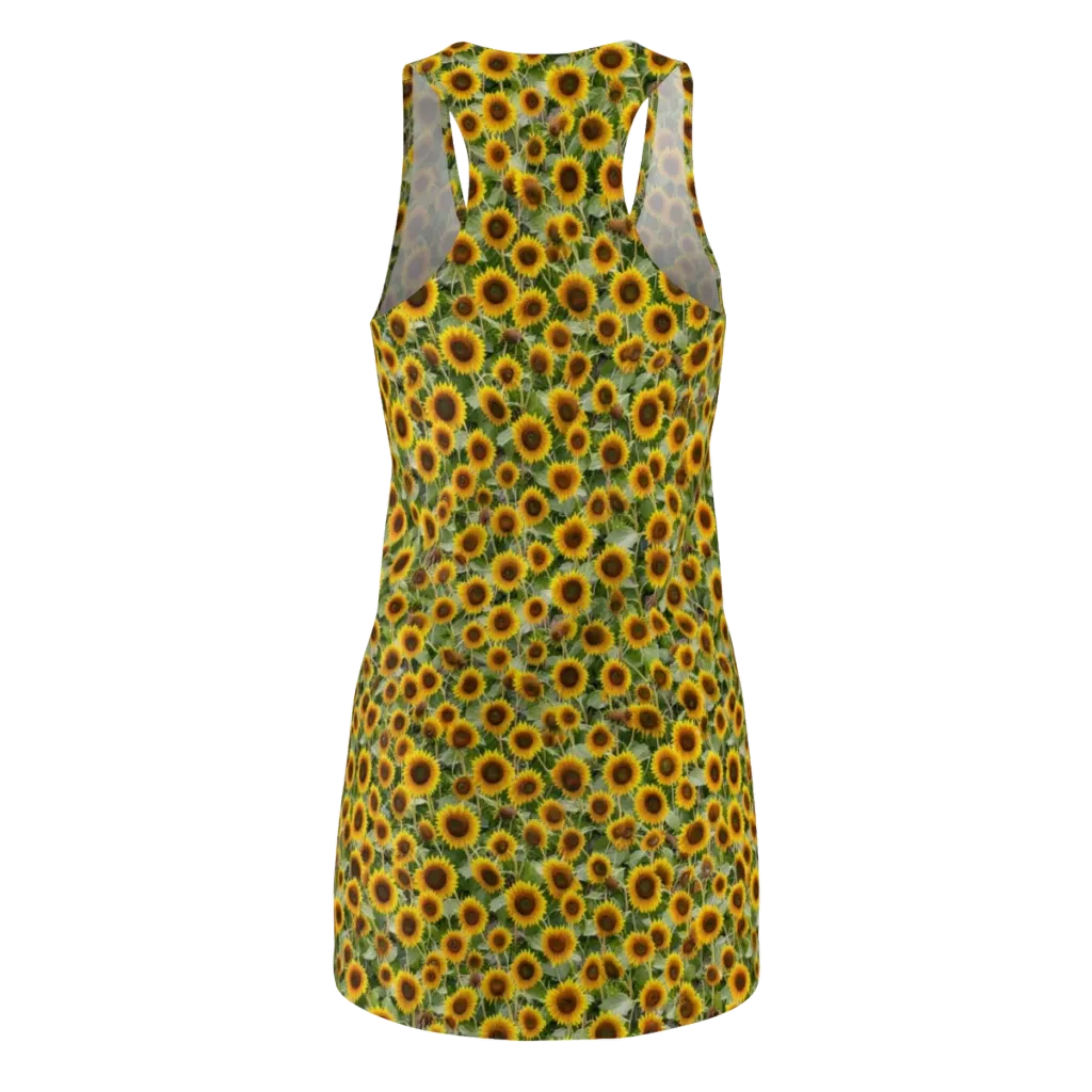 Sunflower Solstice on Racerback Dress — Back