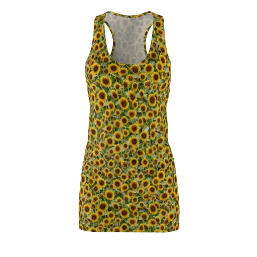 Sunflower Solstice on a Racerback Dress