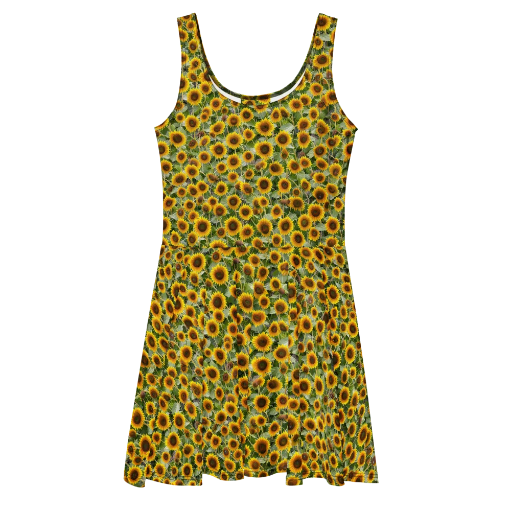 Sunflower Solstice on Skater Dress — Front