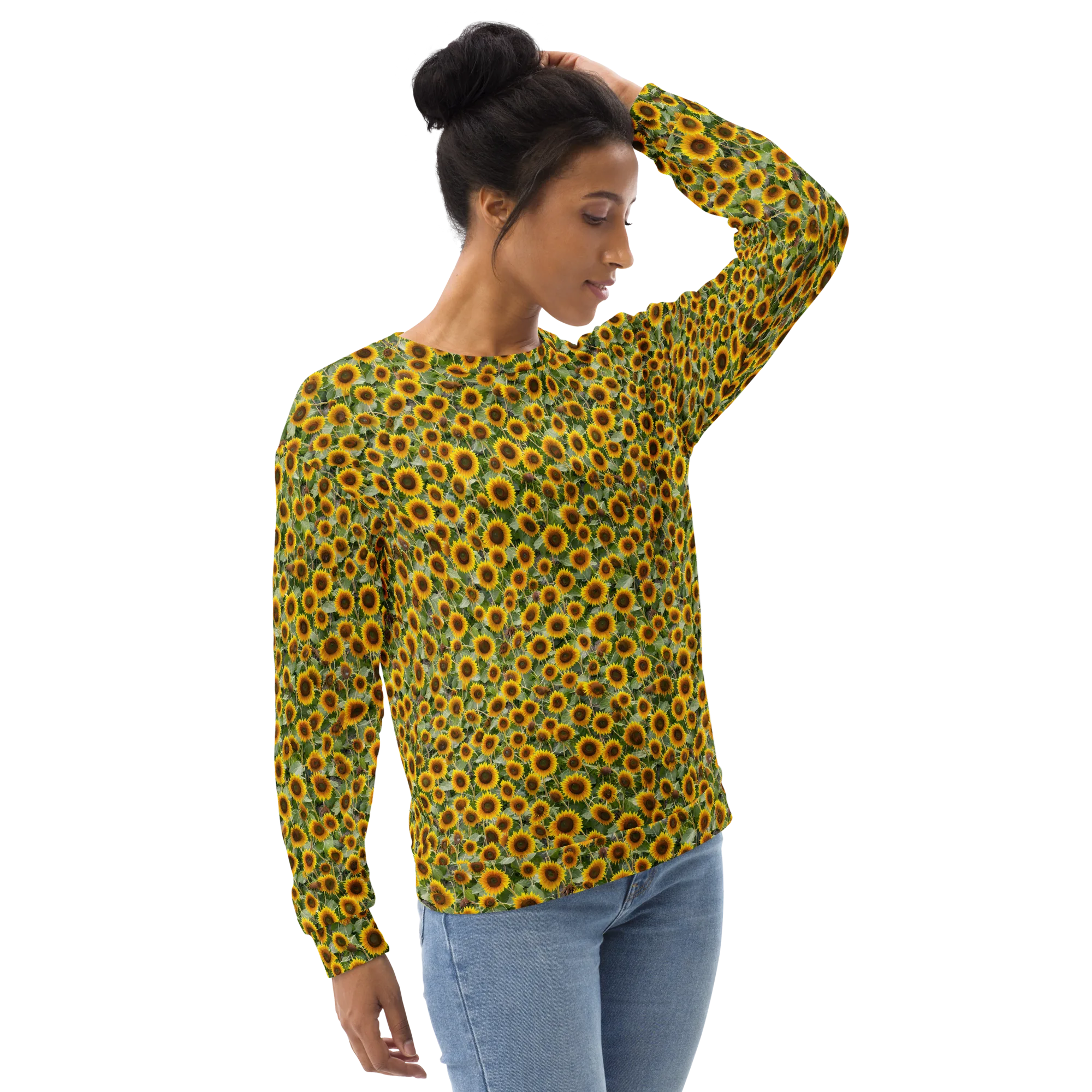 Sunflower Solstice on Sweatshirt — Right Front