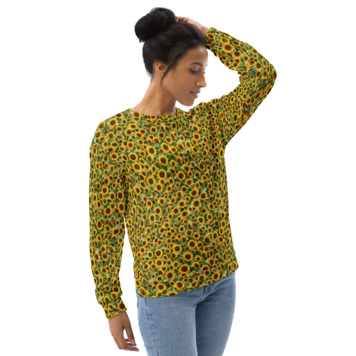 Sunflower Solstice on a Sweatshirt