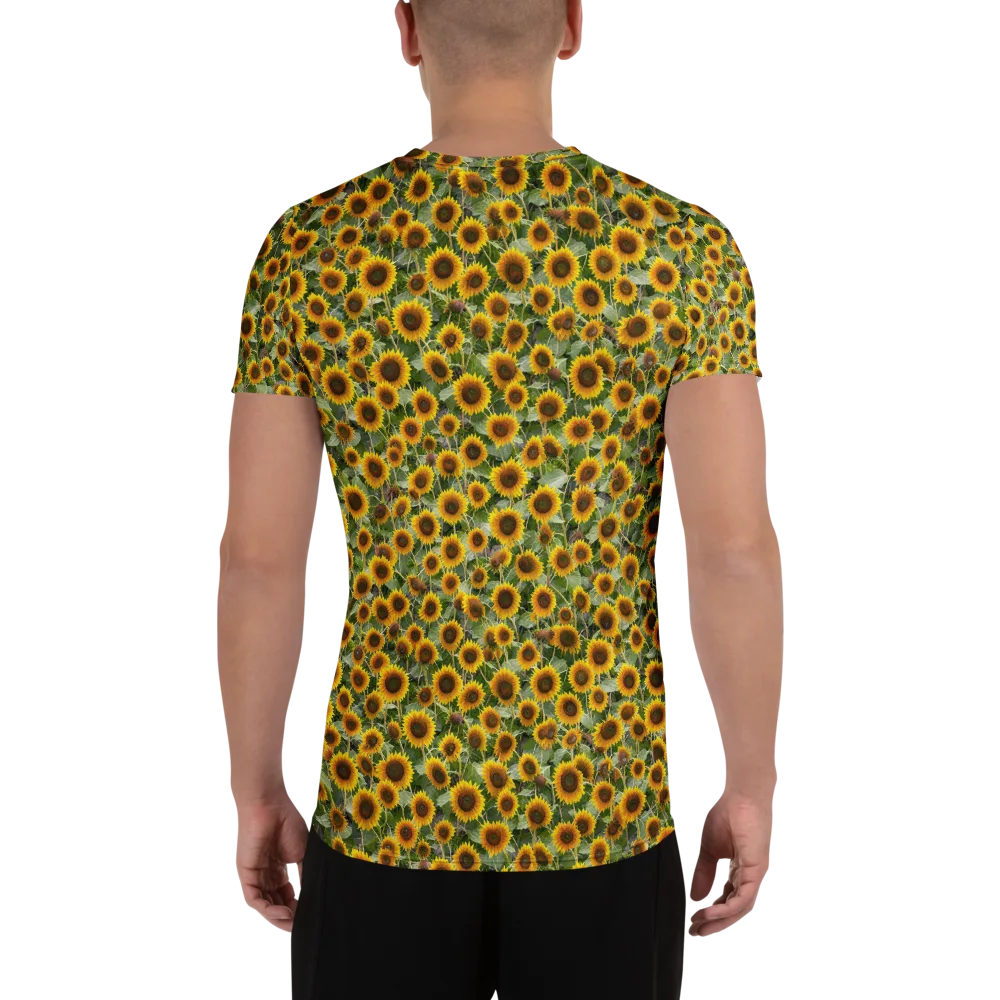 Sunflower Solstice on Men's Athletic T-Shirt — Back