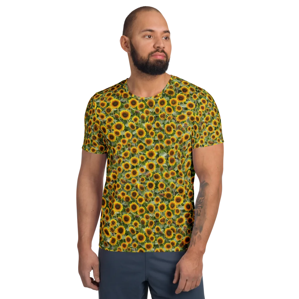 Sunflower Solstice on Men's Athletic T-Shirt — Front