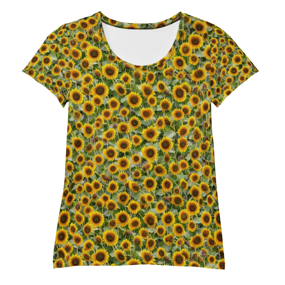 Sunflower Solstice on Women's Athletic T-Shirt — Front