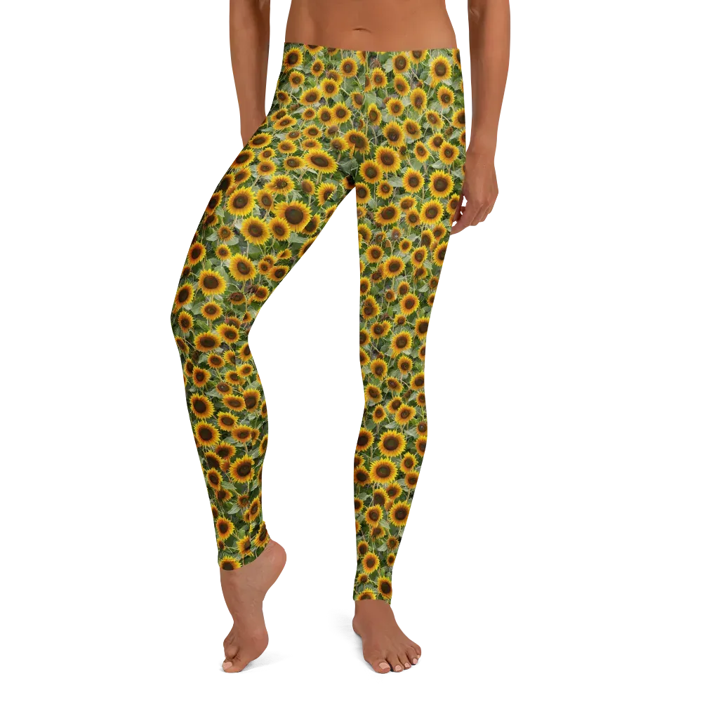Sunflower Solstice on Leggings — Front