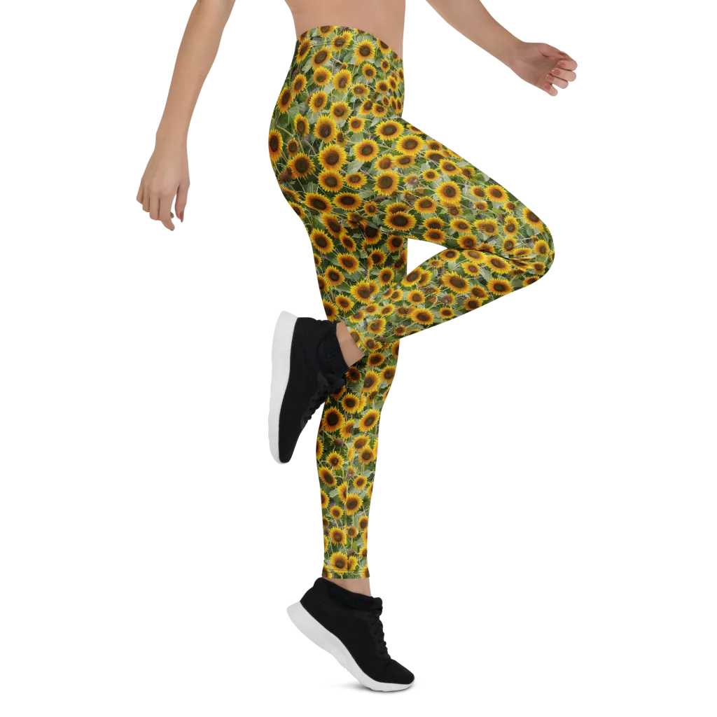 Sunflower Solstice on Leggings — Right