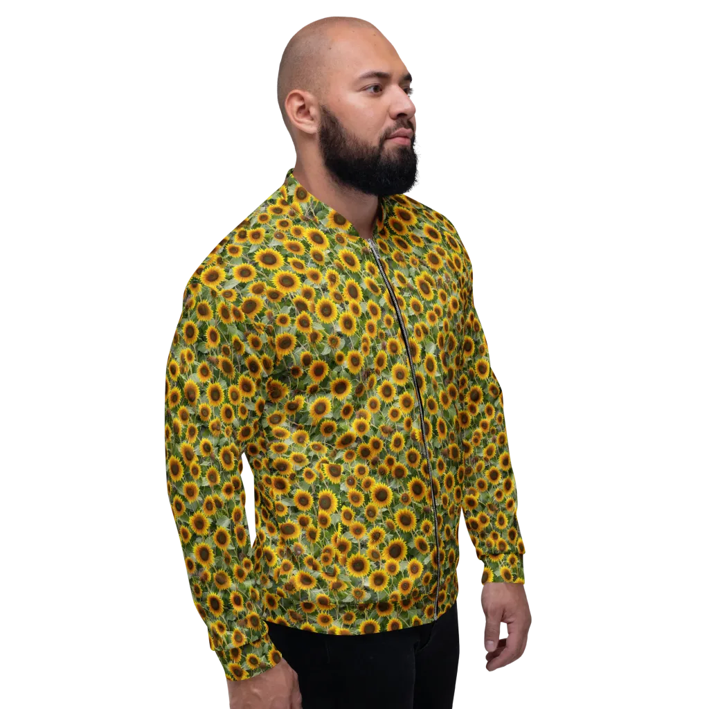 Sunflower Solstice on Bomber Jacket — Right