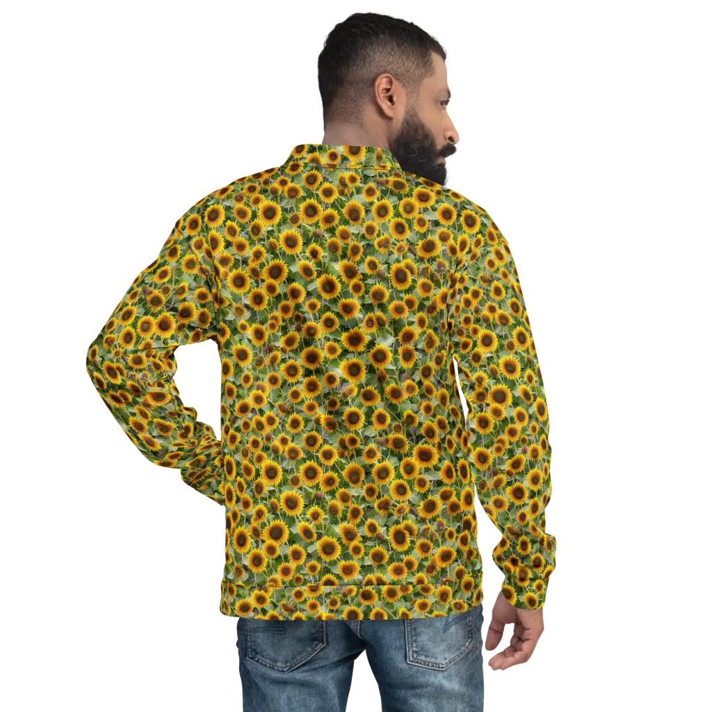 Sunflower Solstice on Bomber Jacket — Back