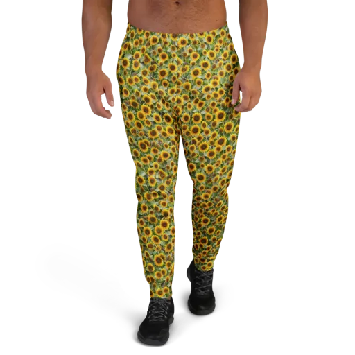 Sunflower Solstice on a Men's Joggers