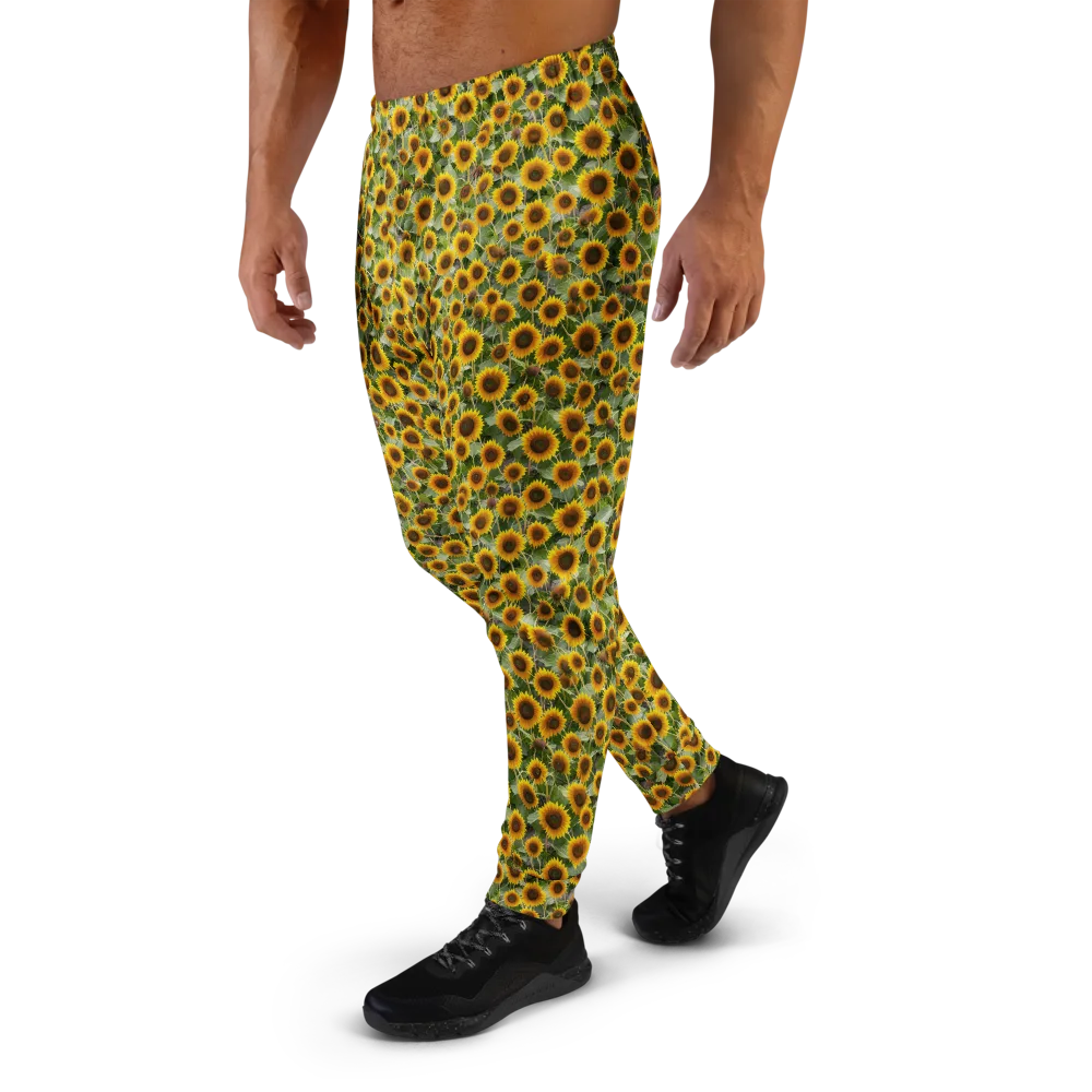 Sunflower Solstice on Men's Joggers — Left