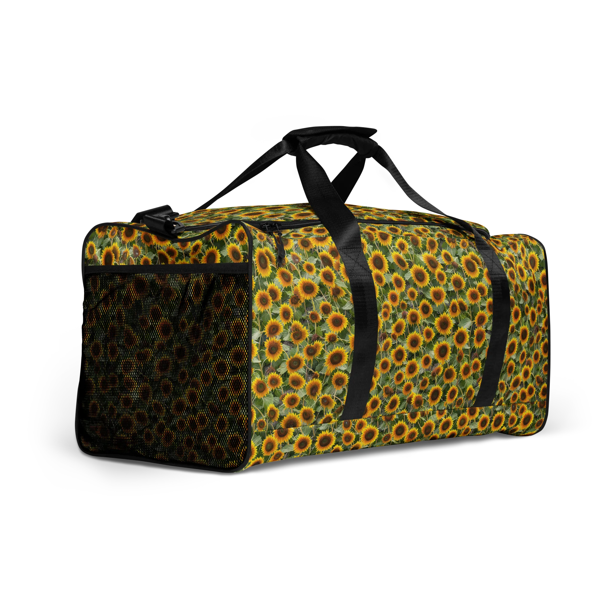 Sunflower Solstice on Duffle Bag — Right Front