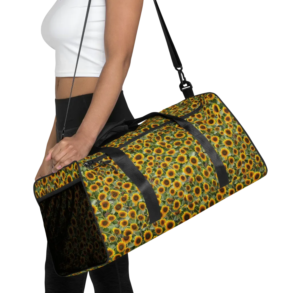 Sunflower Solstice on Duffle Bag — Front