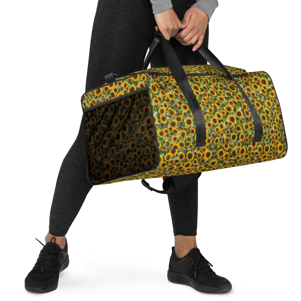 Sunflower Solstice on Duffle Bag — Right Front