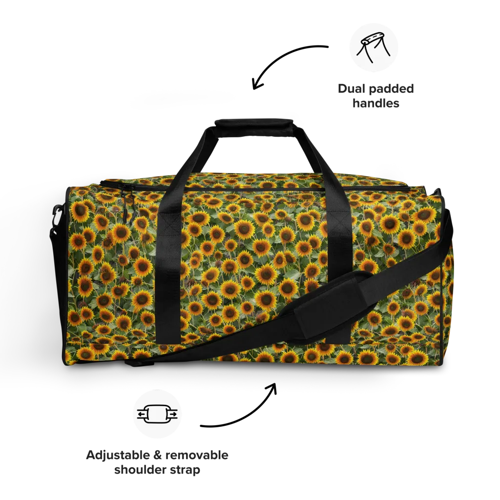 Sunflower Solstice on Duffle Bag — Front