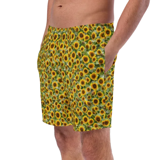 Sunflower Solstice on a Swim Trunks