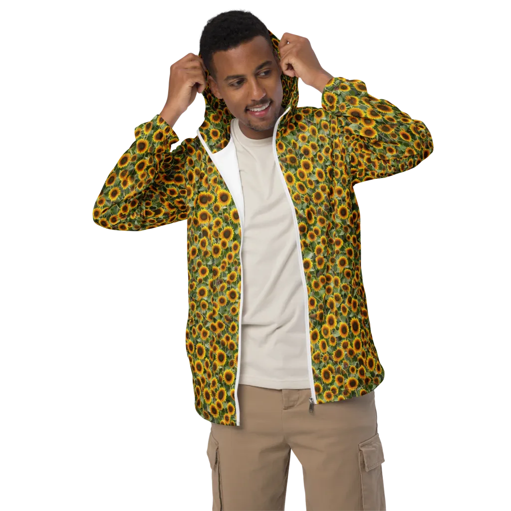 Sunflower Solstice on Men's Windbreaker — Front
