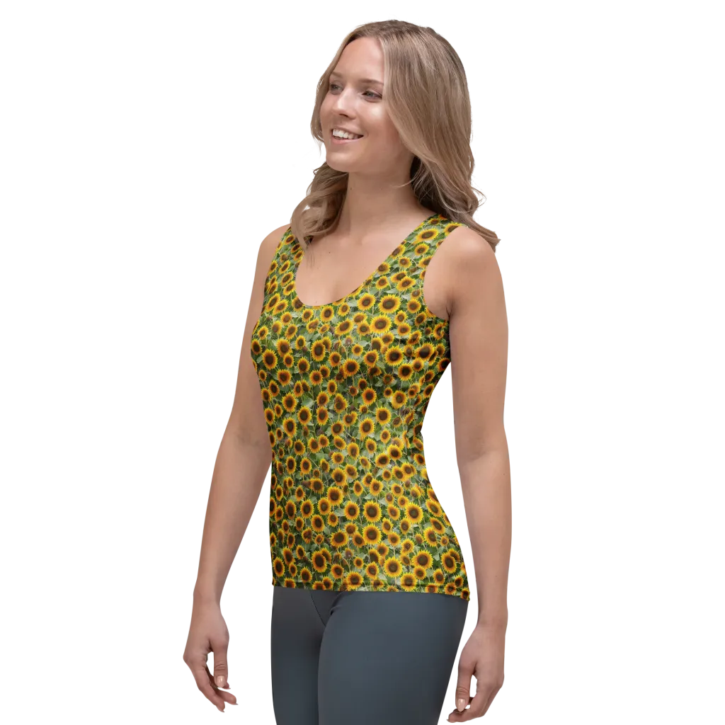 Sunflower Solstice on Women's Tank Top — Left Front