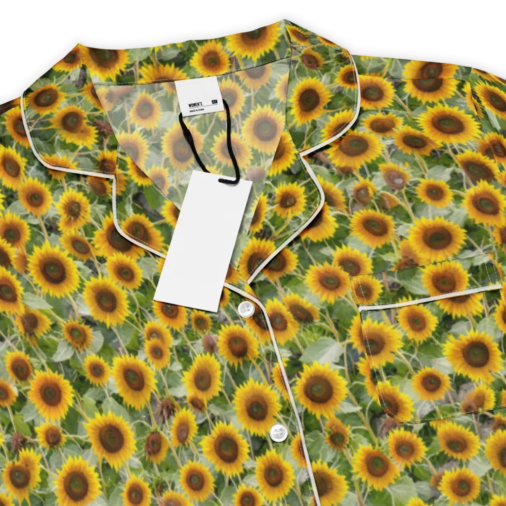 Sunflower Solstice on Women's Short Sleeve Pajama Top — Product details