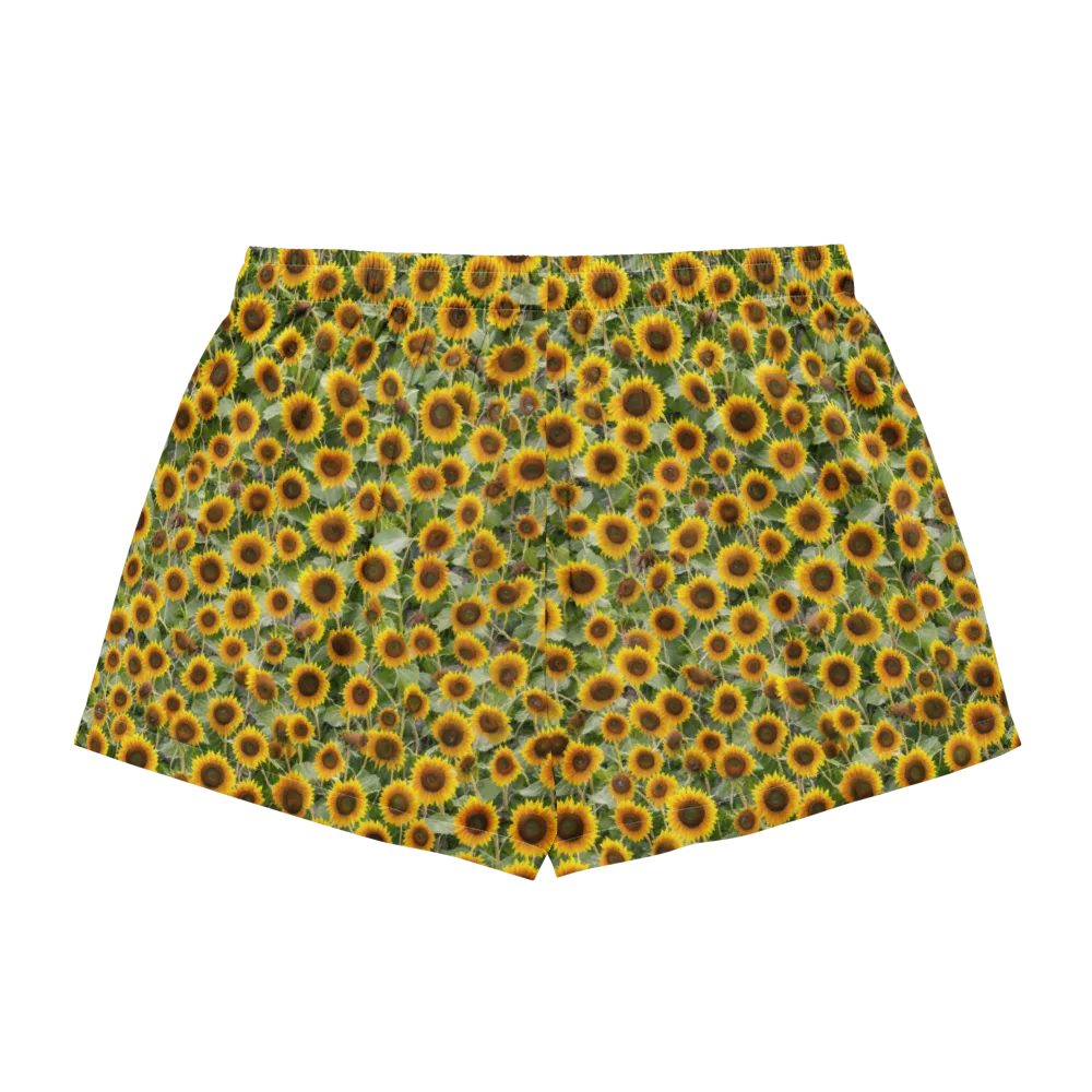 Sunflower Solstice on Women's Pajama Shorts — Back