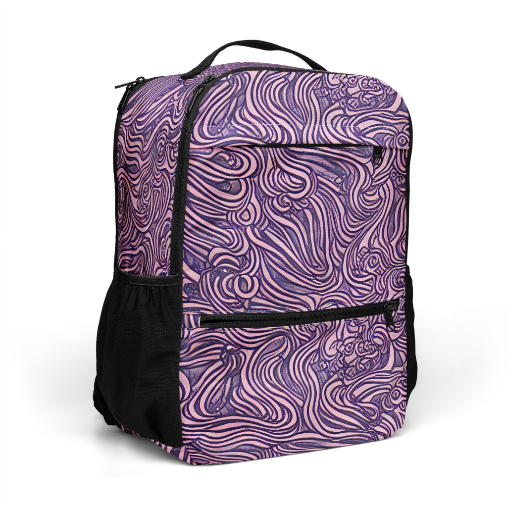 Lavender Labyrinth on Utility Backpack — Right Front