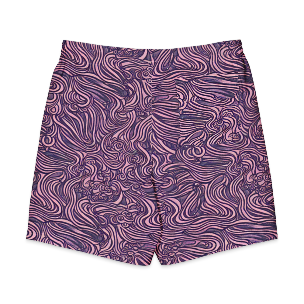Lavender Labyrinth on Men's Board Shorts — Back