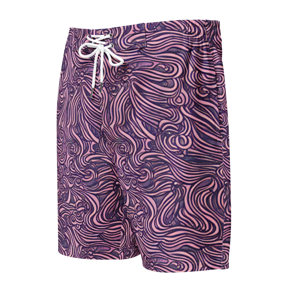 Lavender Labyrinth on Men's Board Shorts — Front