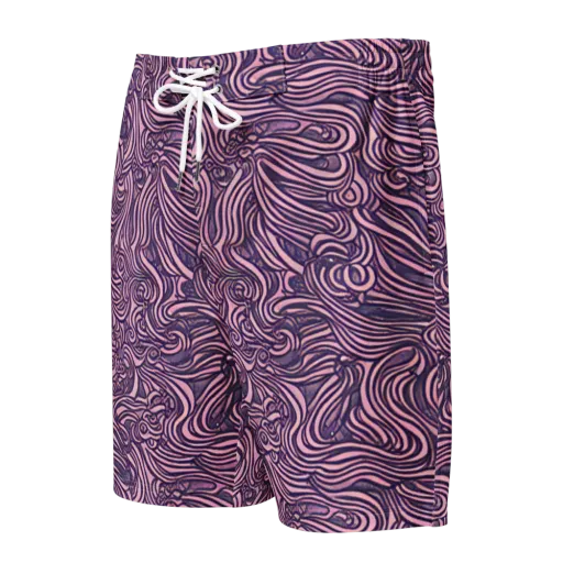 Lavender Labyrinth on a Men's Board Shorts