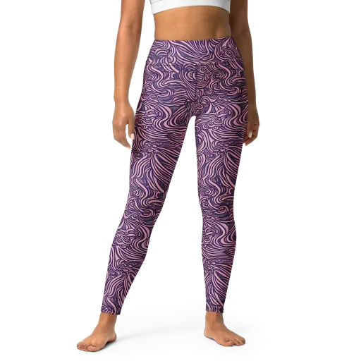 Lavender Labyrinth on a Yoga Leggings