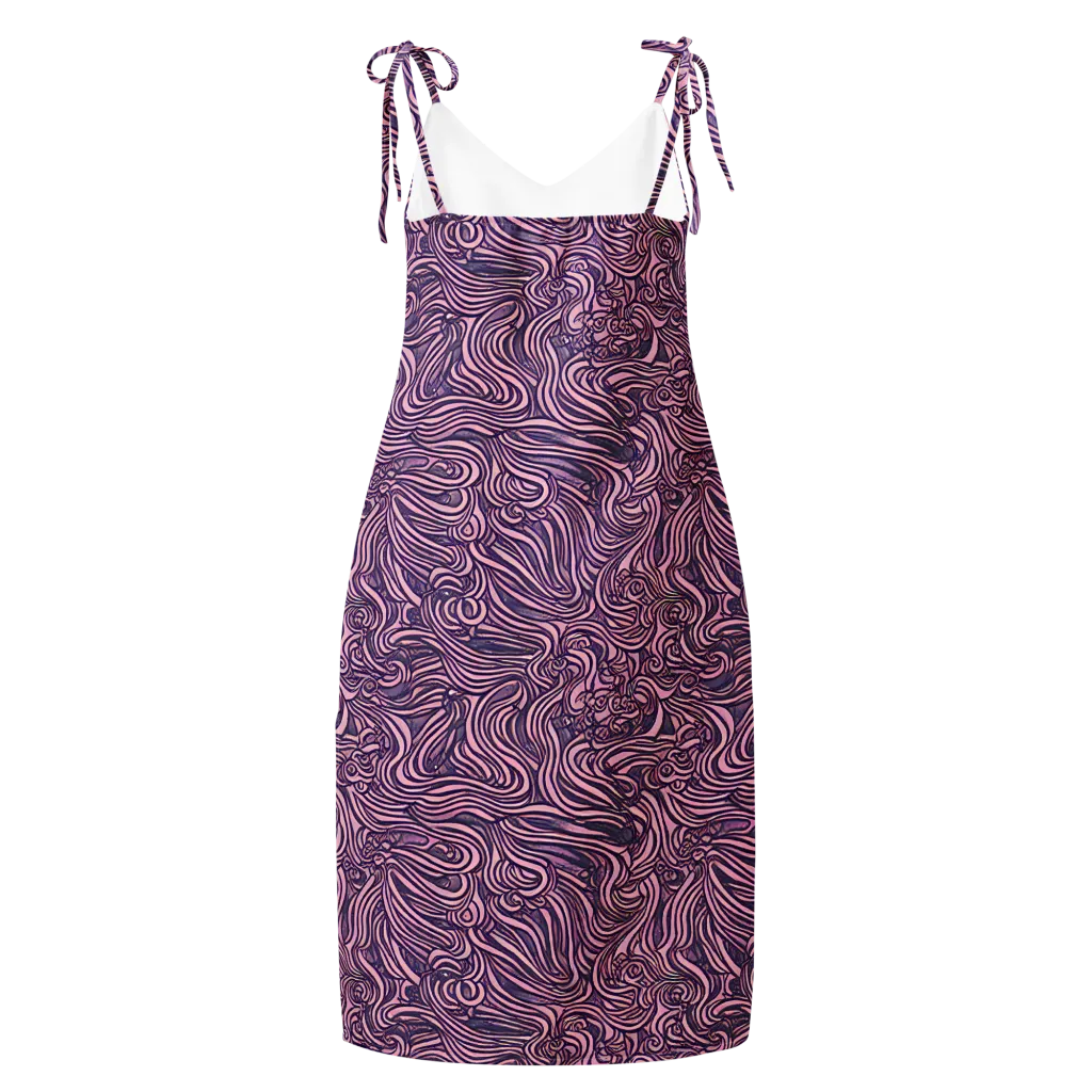 Lavender Labyrinth on Slip Dress — Back