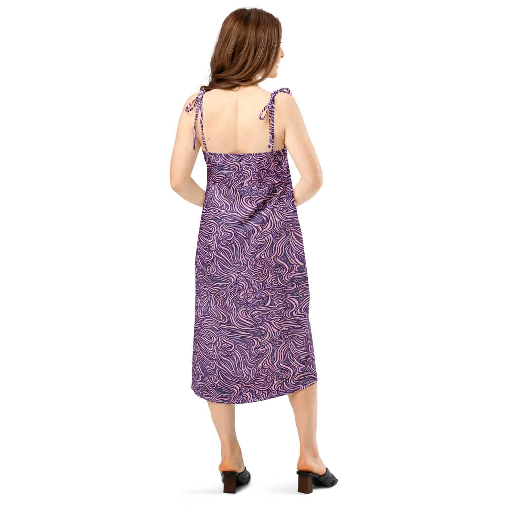 Lavender Labyrinth on Slip Dress — Back
