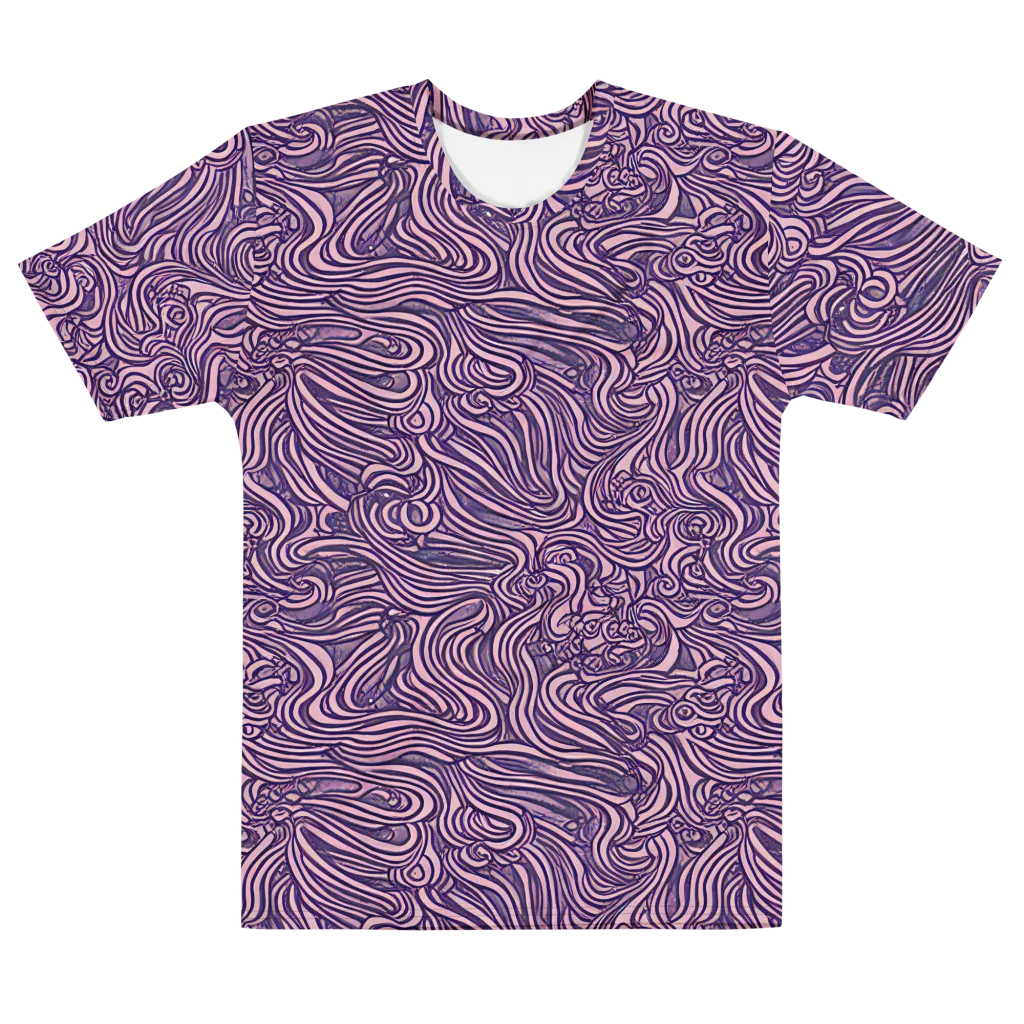 Lavender Labyrinth on Men's Cotton Crew Neck T-Shirt — Front