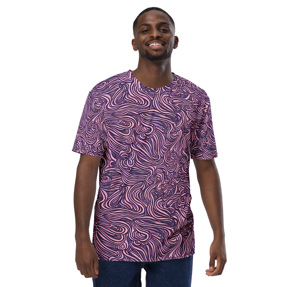 Lavender Labyrinth on Men's Crew Neck T-Shirt — Front