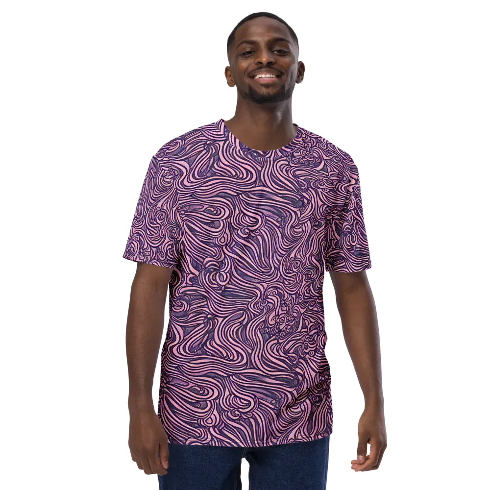 Lavender Labyrinth on Men's Crew Neck T-Shirt — Front