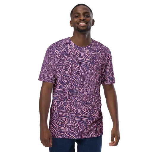 Lavender Labyrinth on a Men's Crew Neck T-Shirt