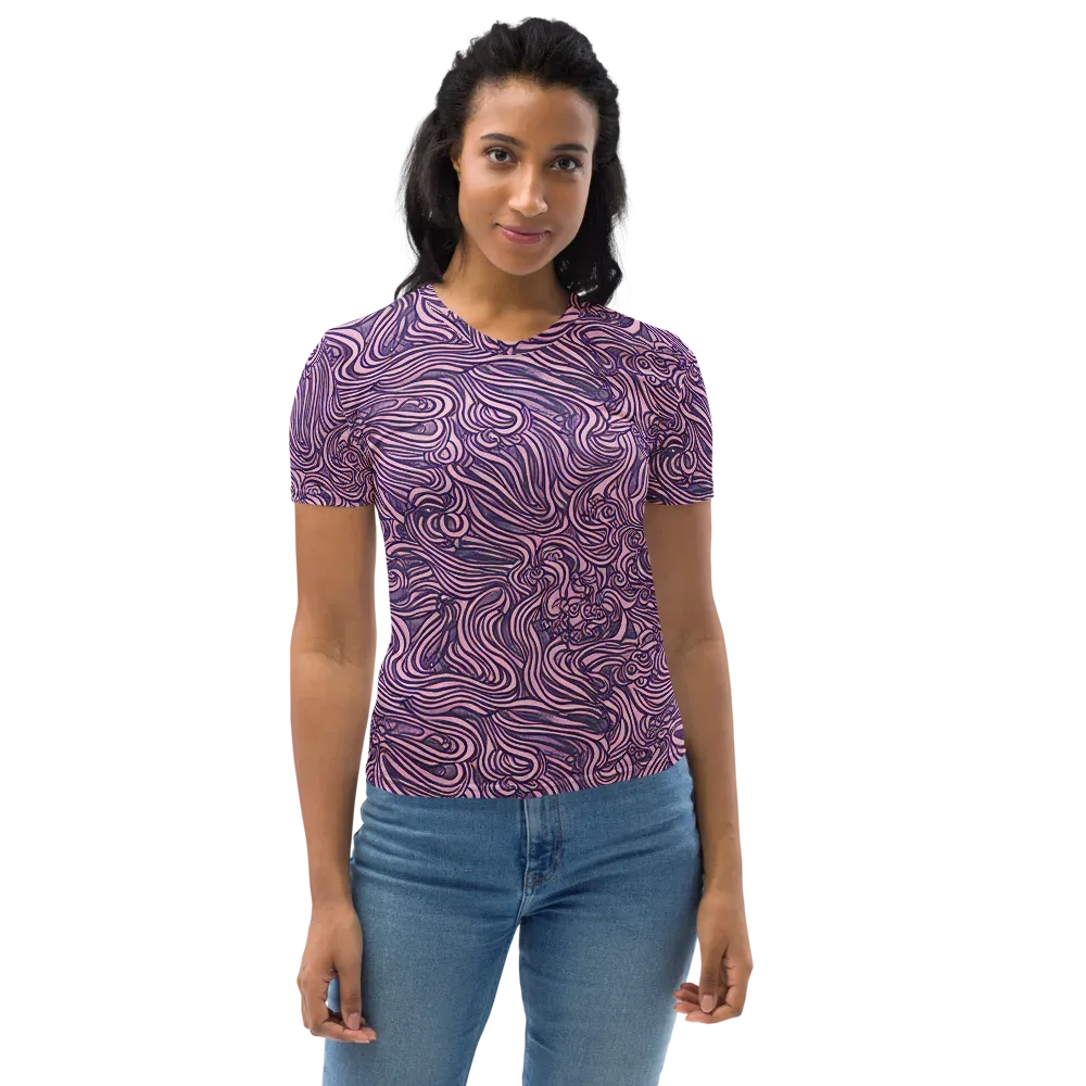 Lavender Labyrinth on Women's Crew Neck T-Shirt — Front