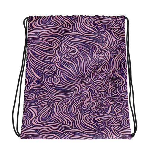 Lavender Labyrinth on a Drawstring Bag