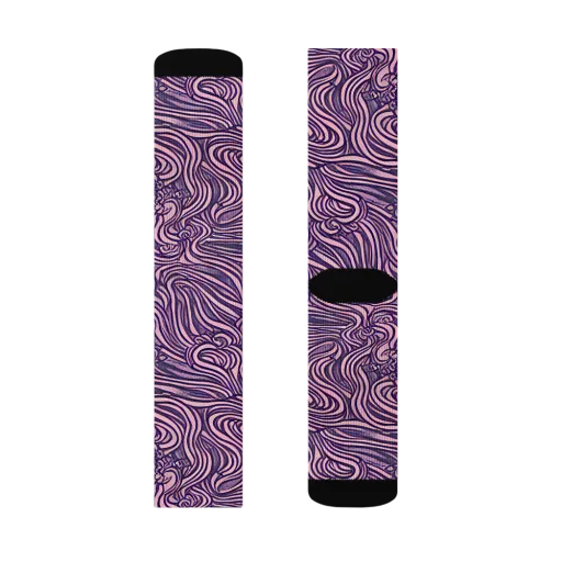 Lavender Labyrinth on a Socks