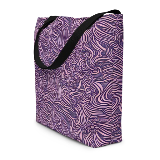 Lavender Labyrinth on a Large Tote Bag W/ Pocket