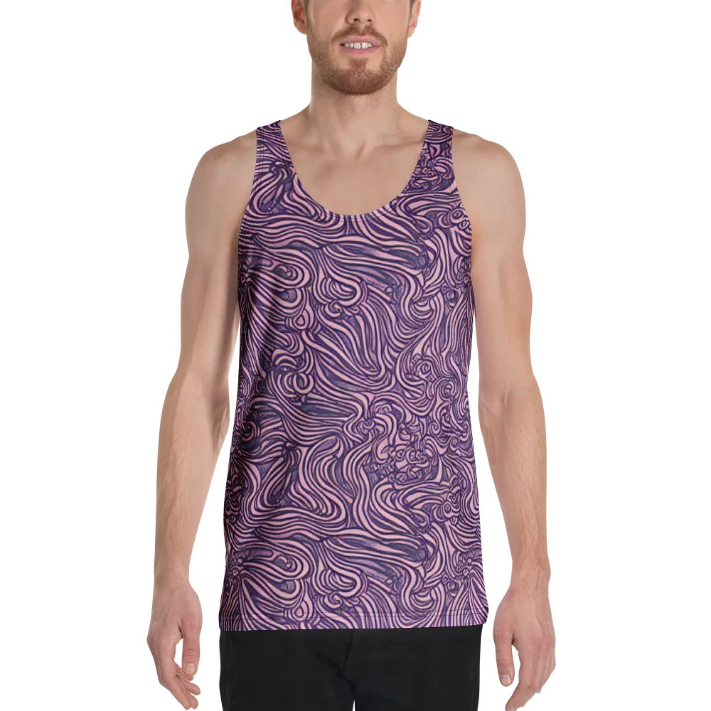 Lavender Labyrinth on Men's Tank Top — Front