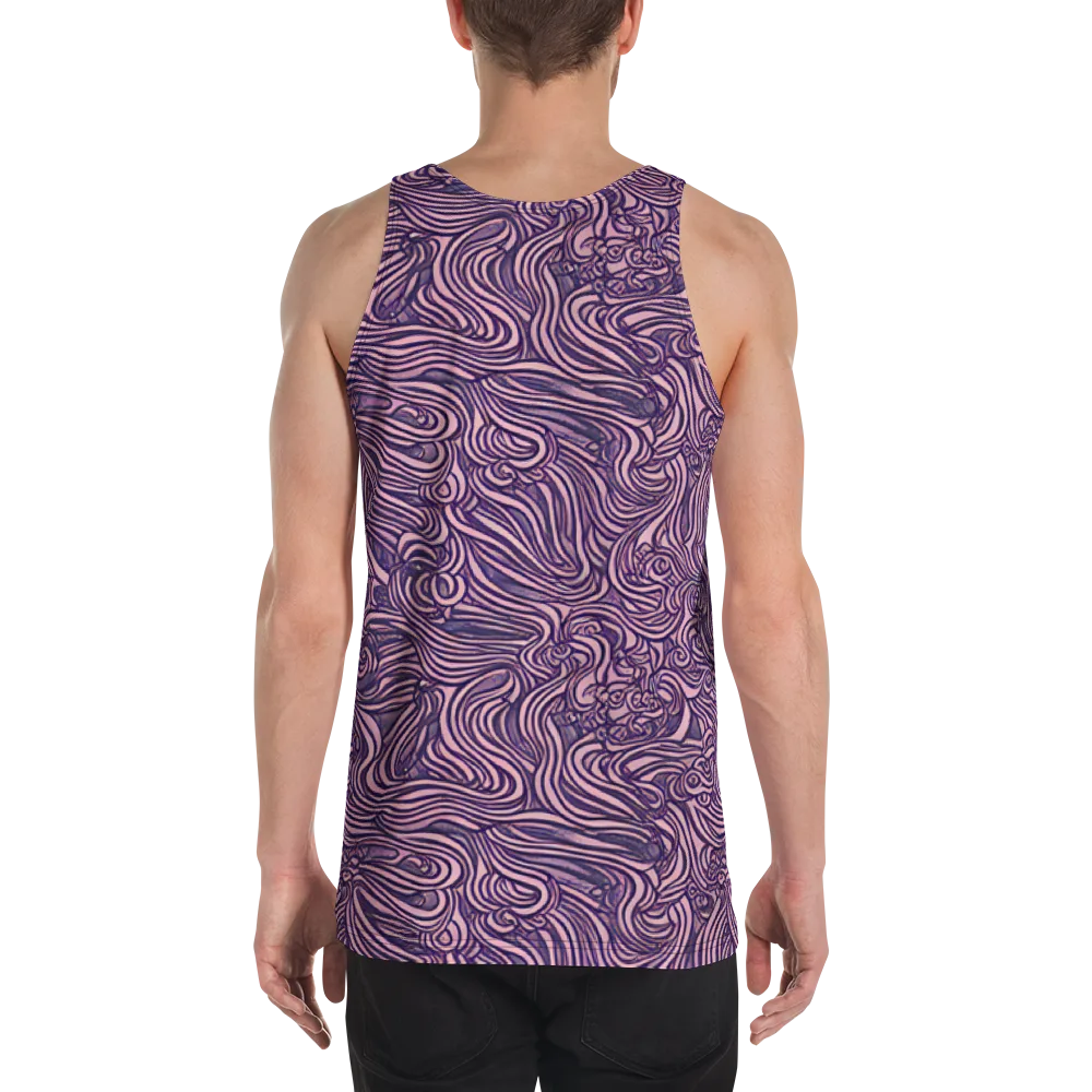 Lavender Labyrinth on Men's Tank Top — Back