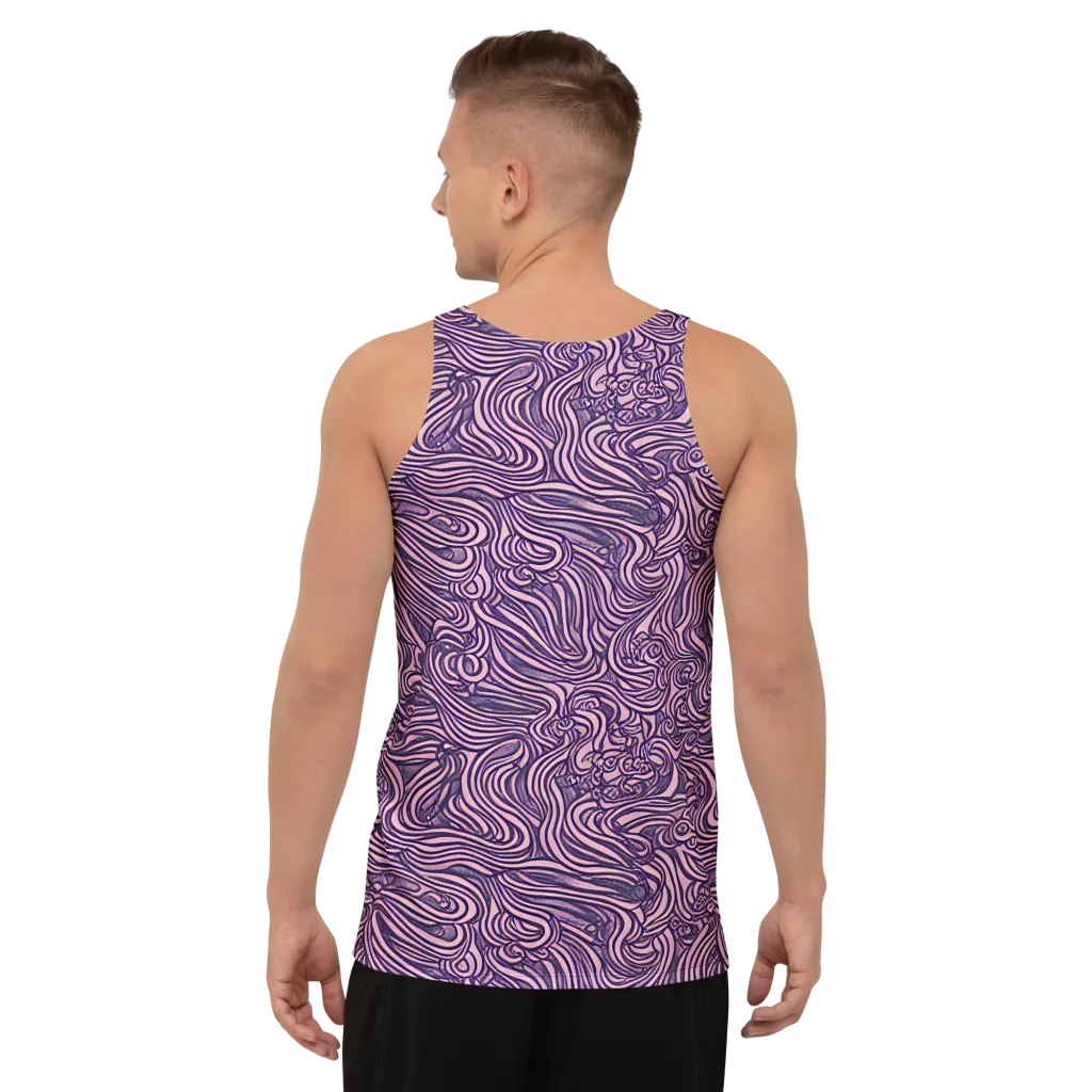 Lavender Labyrinth on Men's Tank Top — Back