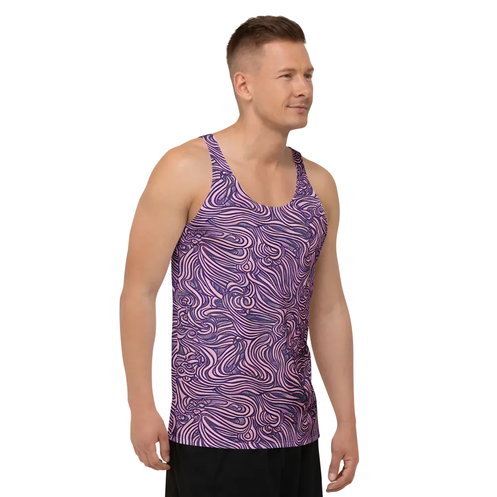 Lavender Labyrinth on Men's Tank Top — Right Front