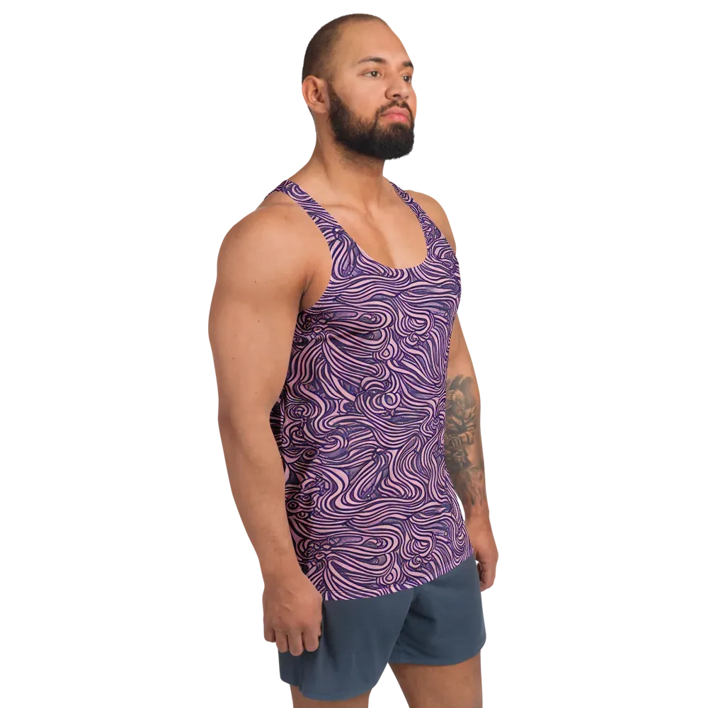 Lavender Labyrinth on Men's Tank Top — Right Front