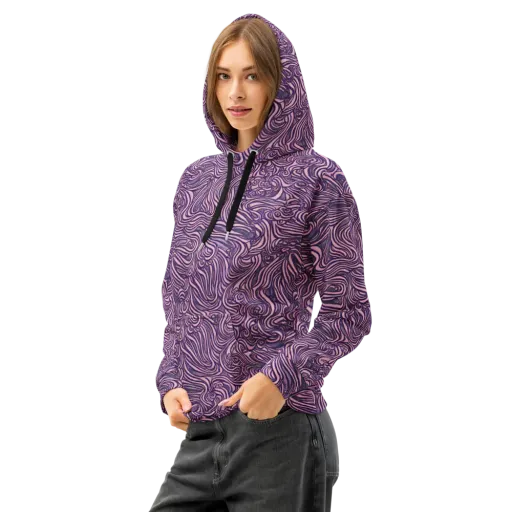 Lavender Labyrinth on a Cotton Hoodie