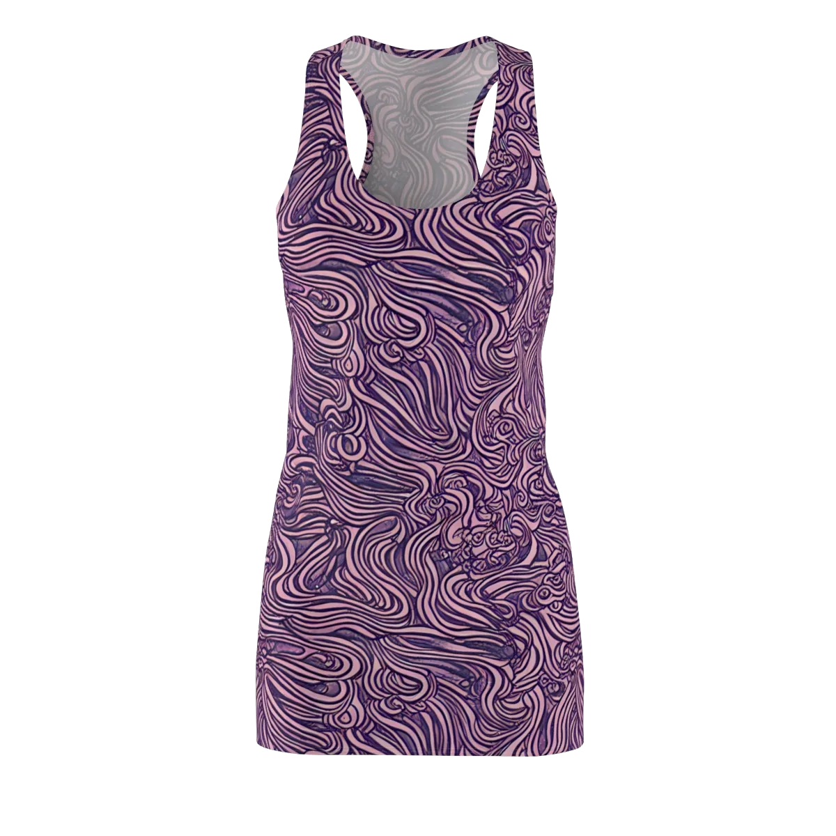 Lavender Labyrinth on Racerback Dress — Front