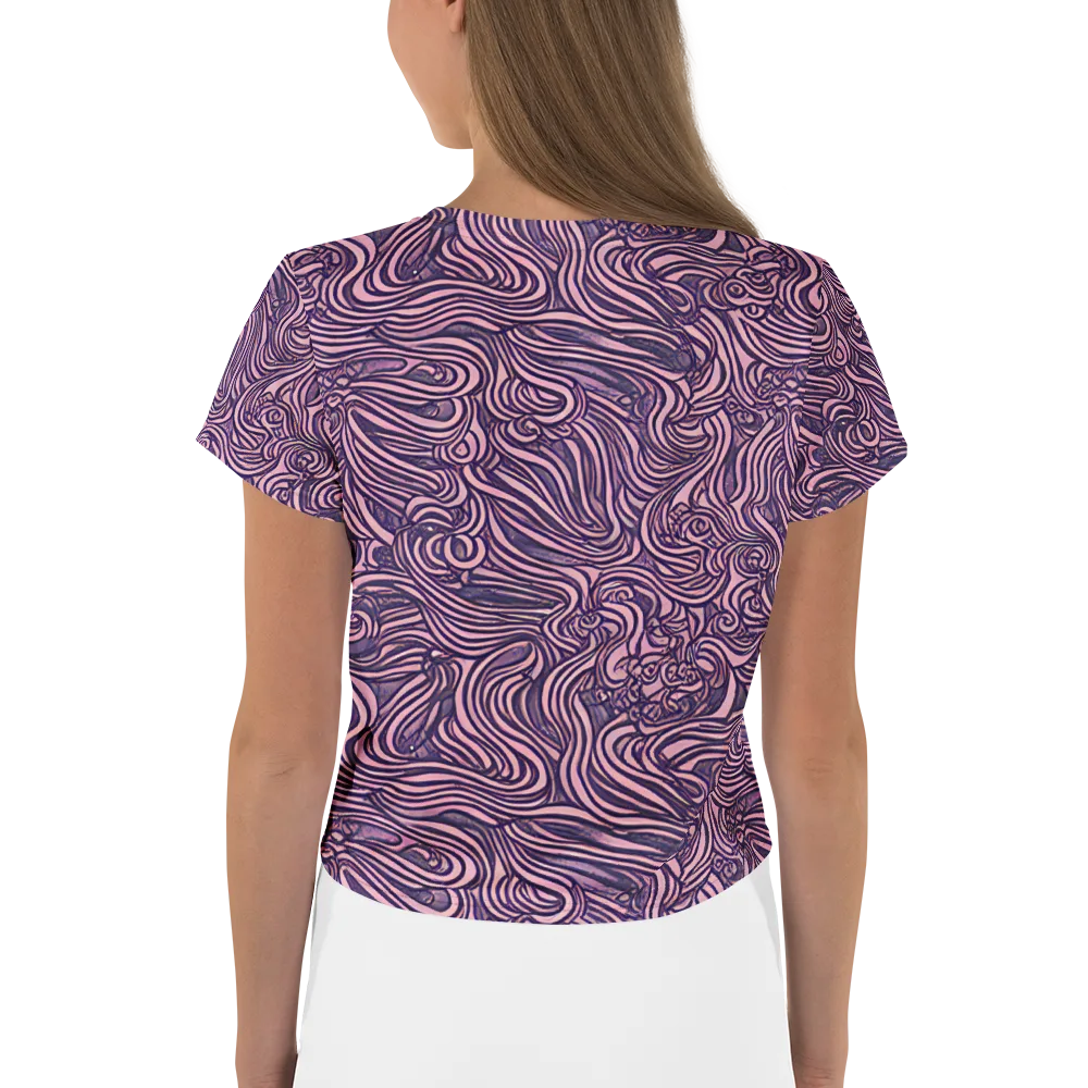 Lavender Labyrinth on Crop Tee — Back