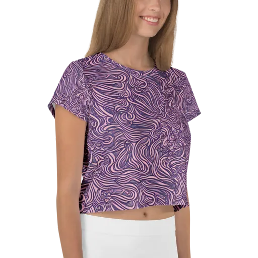 Lavender Labyrinth on a Crop Tee