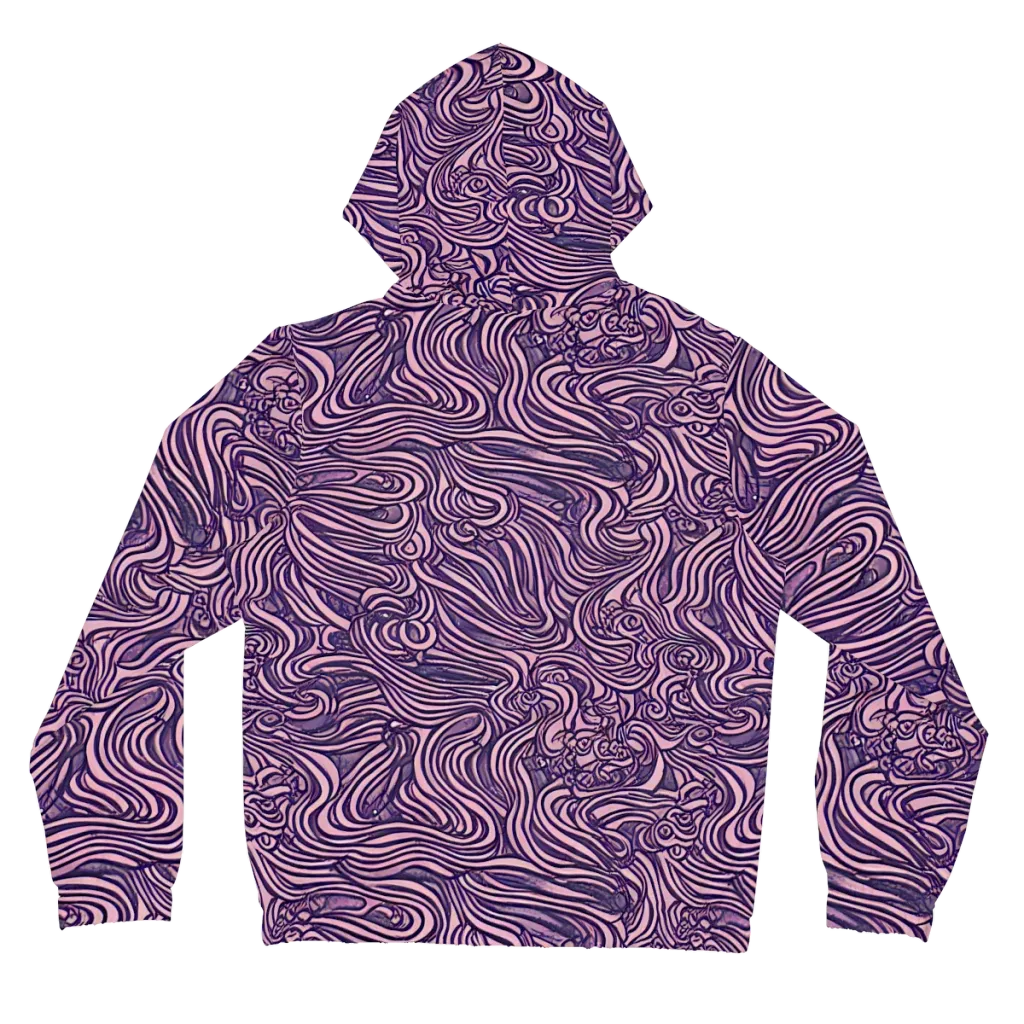 Lavender Labyrinth on Women's Full-Zip Hoodie — Back
